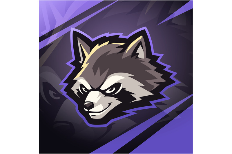 raccoon-head-mascot-logo-design