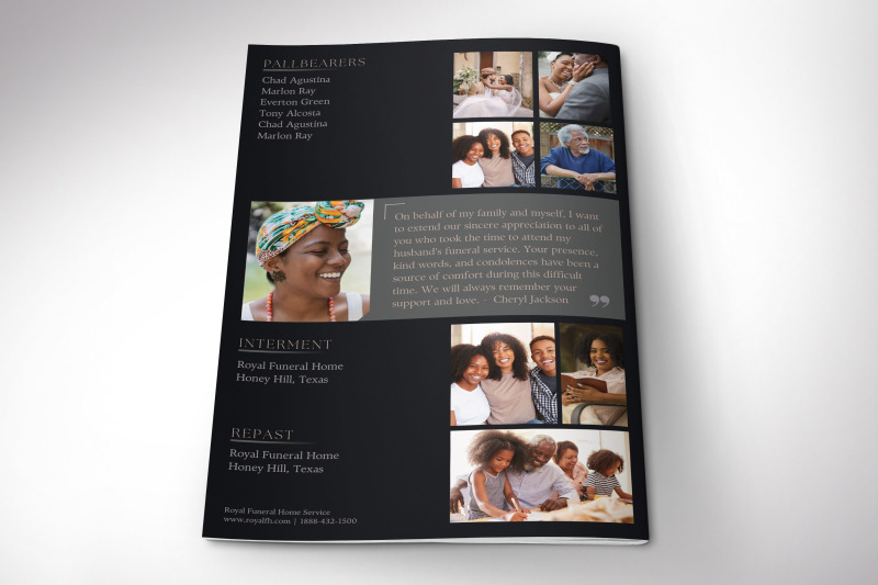 dawn-funeral-program-template-for-canva-black-beige-8-pages
