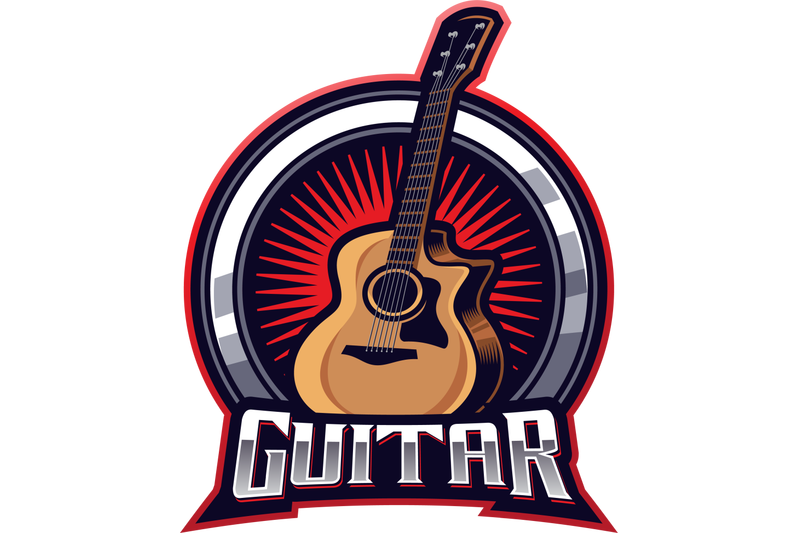 guitar-esport-mascot-logo-design