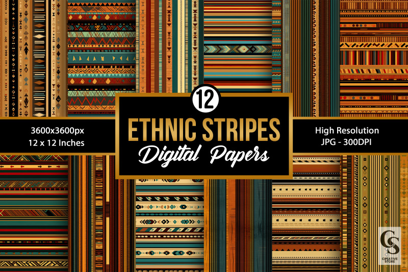 tribal-ethnic-stripes-pattern-digital-papers