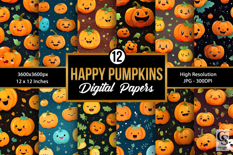 cute-happy-smiling-pumpkins-pattern-digital-papers