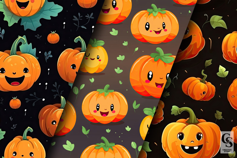 cute-happy-smiling-pumpkins-pattern-digital-papers