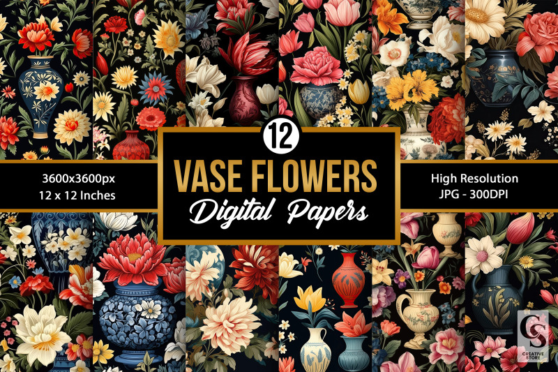 cute-vase-flowers-pattern-digital-papers