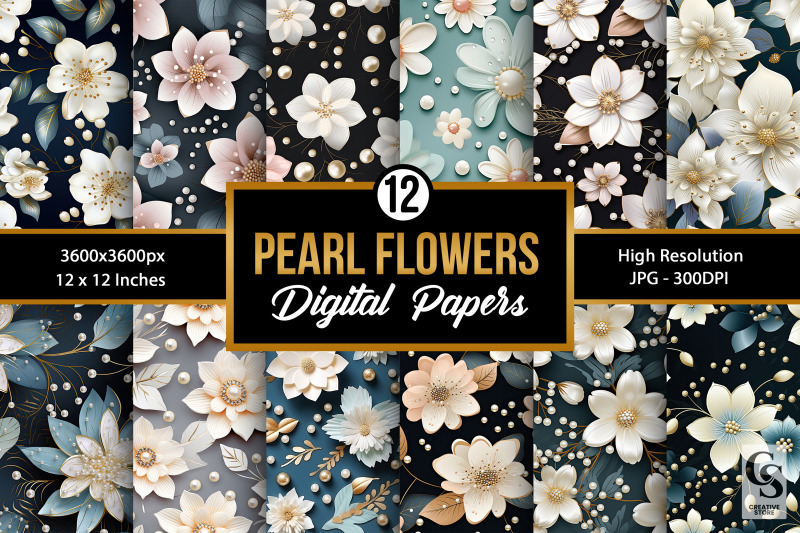 pearl-flowers-pattern-digital-papers