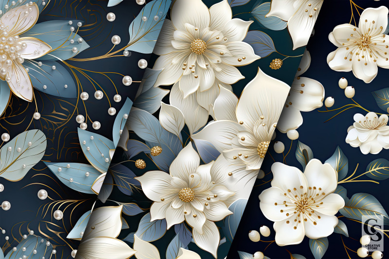 pearl-flowers-pattern-digital-papers