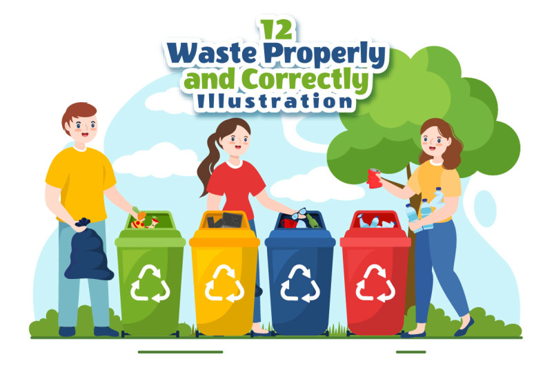 12-waste-properly-and-correctly-illustration