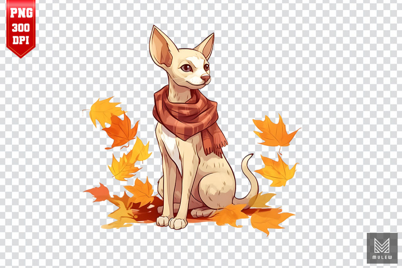 oriental-shorthair-cat-in-autumn-clipart