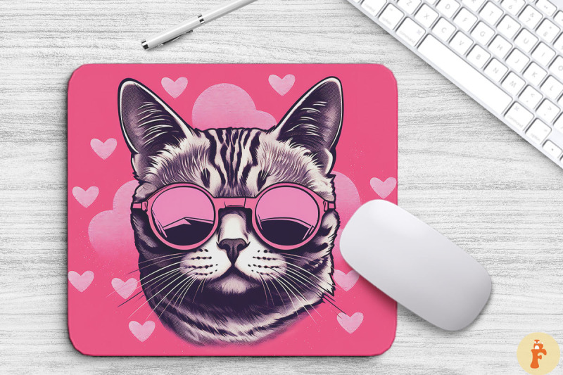 cute-pink-american-shorthair-mouse-pad