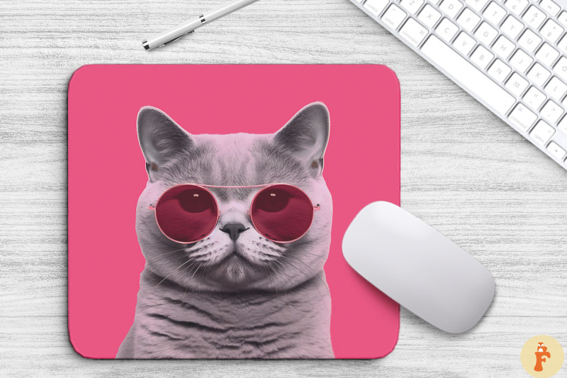 cute-pink-british-shorthair-mouse-pad