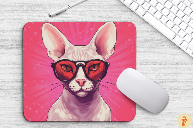 cute-pink-cornish-rex-cat-mouse-pad