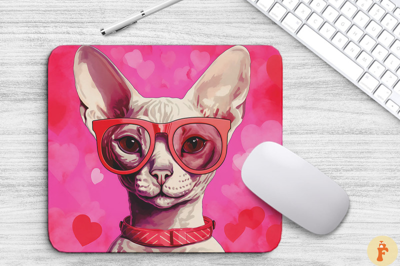 cute-pink-cornish-rex-cat-mouse-pad