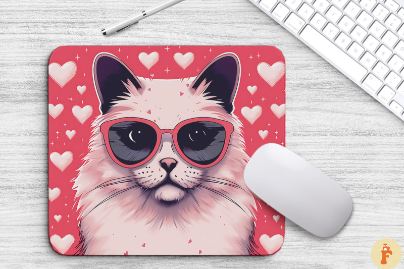 cute-pink-ragdoll-cat-mouse-pad