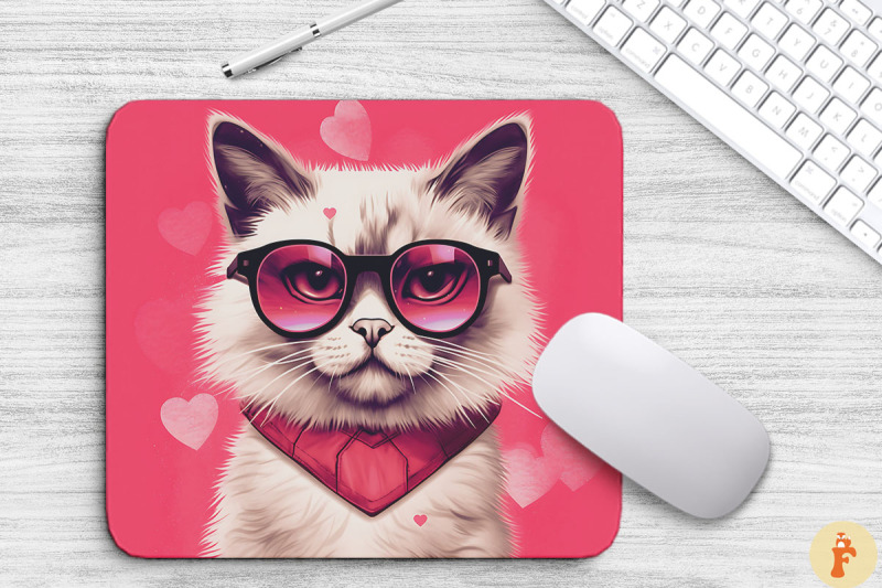 cute-pink-ragdoll-cat-mouse-pad