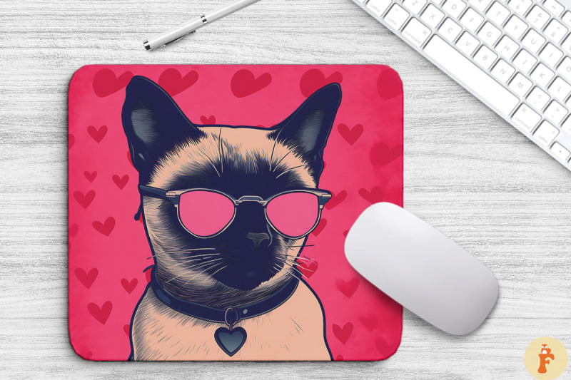 cute-pink-siamese-cat-mouse-pad