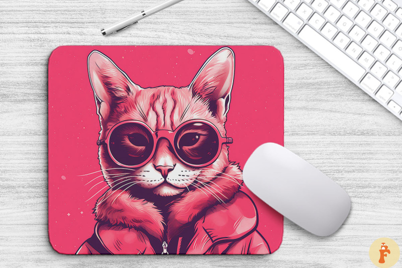 cute-pink-somali-cat-mouse-pad