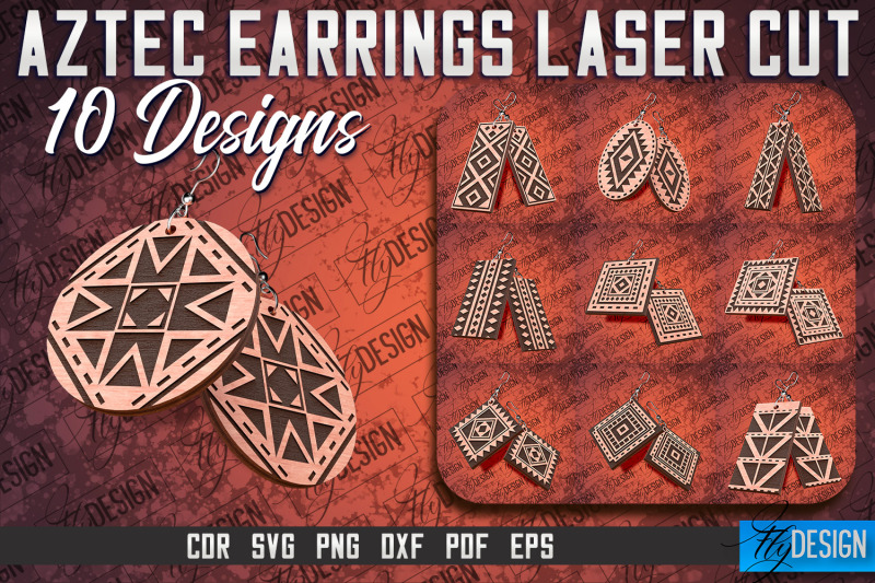 aztec-earrings-laser-cut-svg-accessories-laser-cut-svg-design