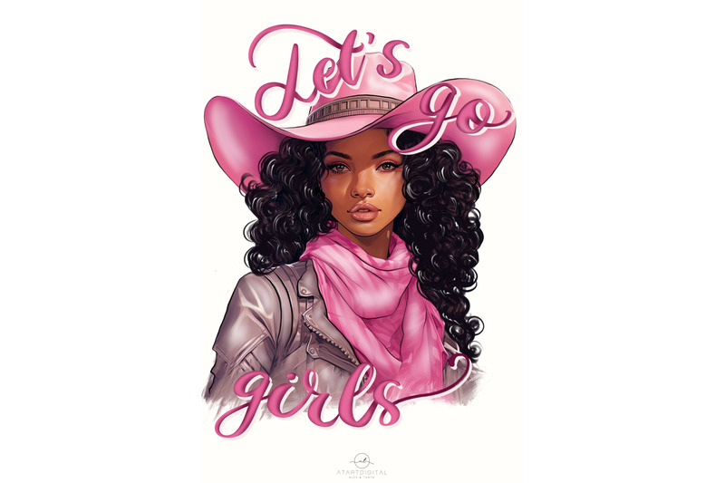 pink-retro-western-black-cowgirl