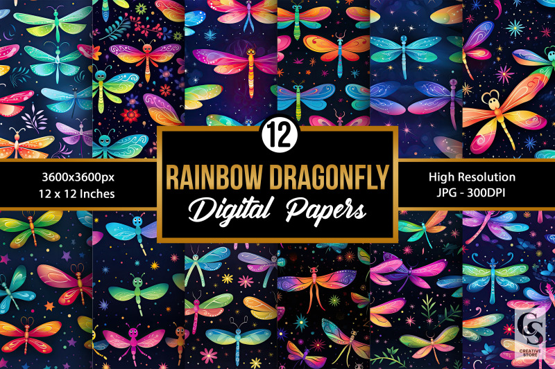 12-rainbow-dragonfly-seamless-pattern-digital-papers-included-12-d