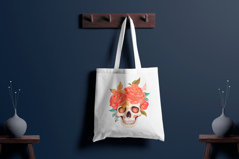 colorful-watercolor-skull-with-sublimation-flowers