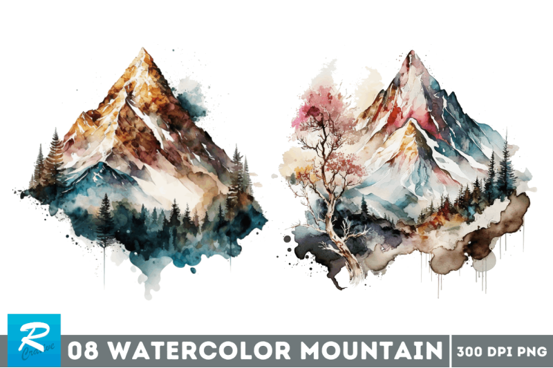 watercolor-mountain-clipart-bundle