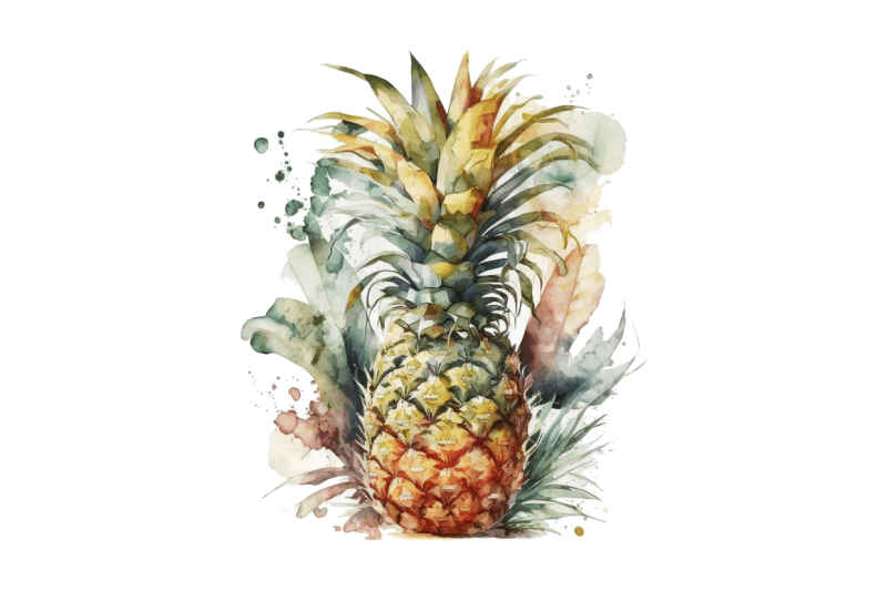 watercolor-pineapple-clipart-bundle