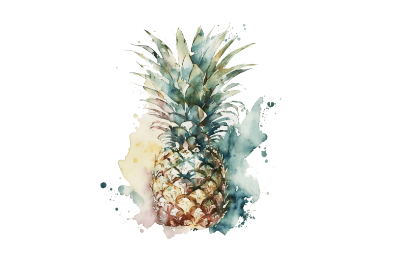 watercolor-pineapple-clipart-bundle