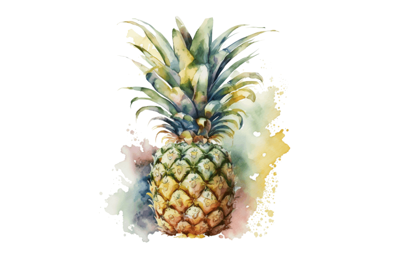 watercolor-pineapple-clipart-bundle