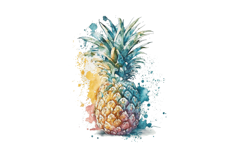 watercolor-pineapple-clipart-bundle