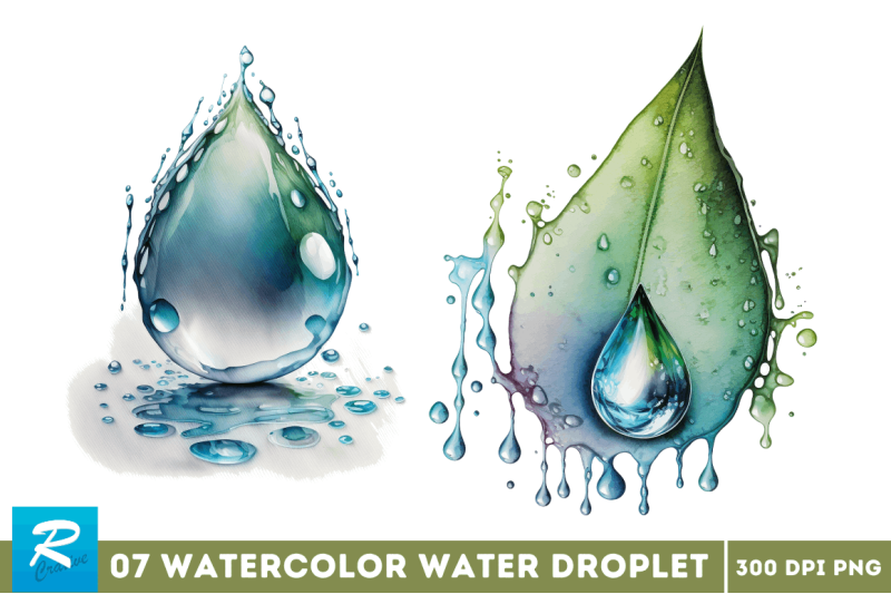 watercolor-water-droplet-clipart-bundle