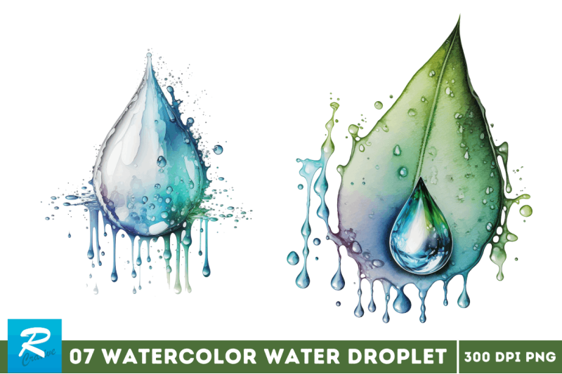 watercolor-water-droplet-clipart-bundle