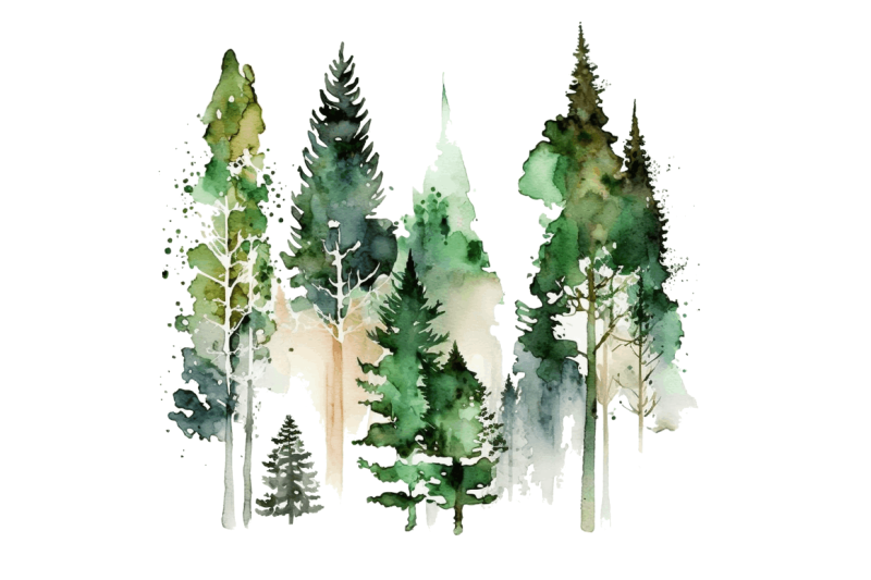 watercolor-forest-clipart-bundle