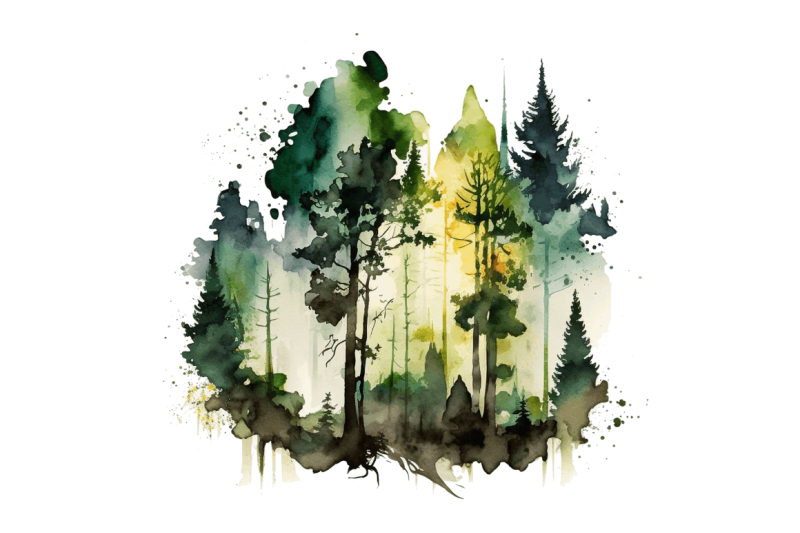 watercolor-forest-clipart-bundle