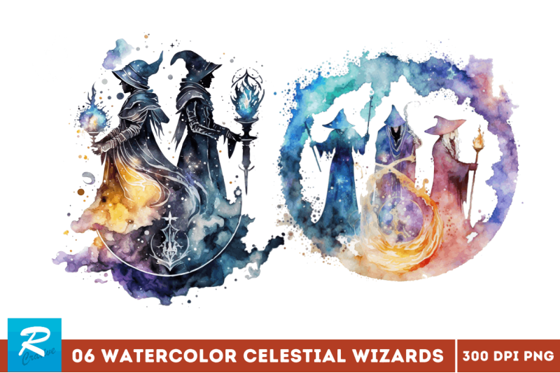 watercolor-celestial-wizards-clipart-bundle