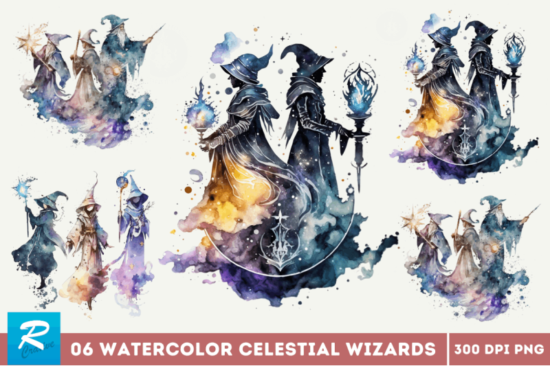 watercolor-celestial-wizards-clipart-bundle