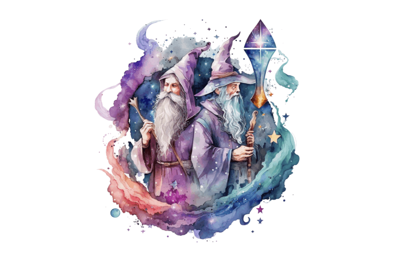 watercolor-celestial-wizards-clipart-bundle