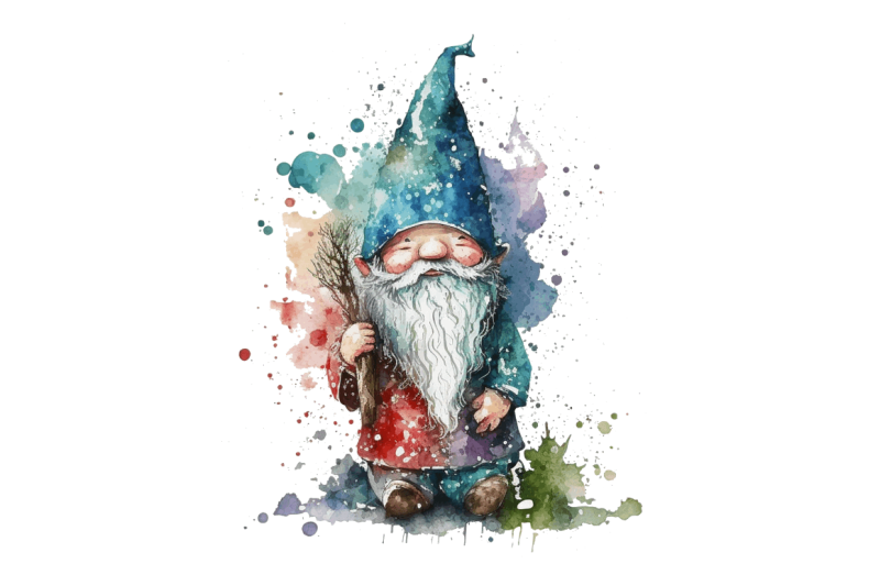 watercolor-christmas-gnome-clipart-bundle