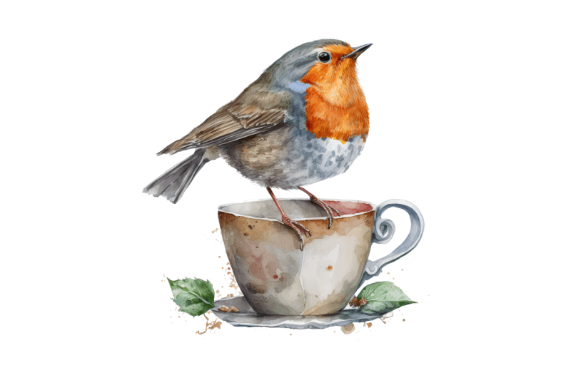 watercolor-cute-european-robin-with-a-cup-bundle