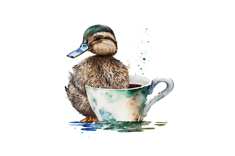 watercolor-cute-mallard-with-a-cup-bundle