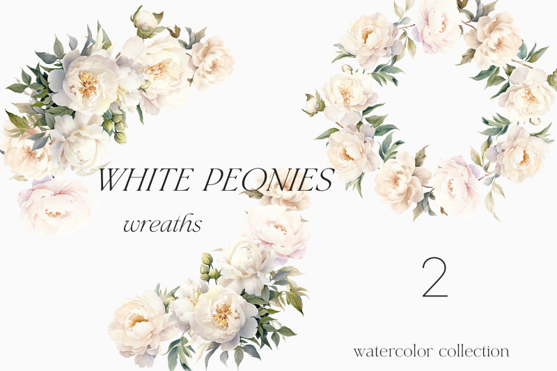 white-peony-watercolor-floral-set