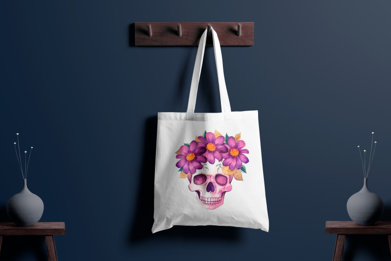 colorful-watercolor-skull-with-sublimation-flowers