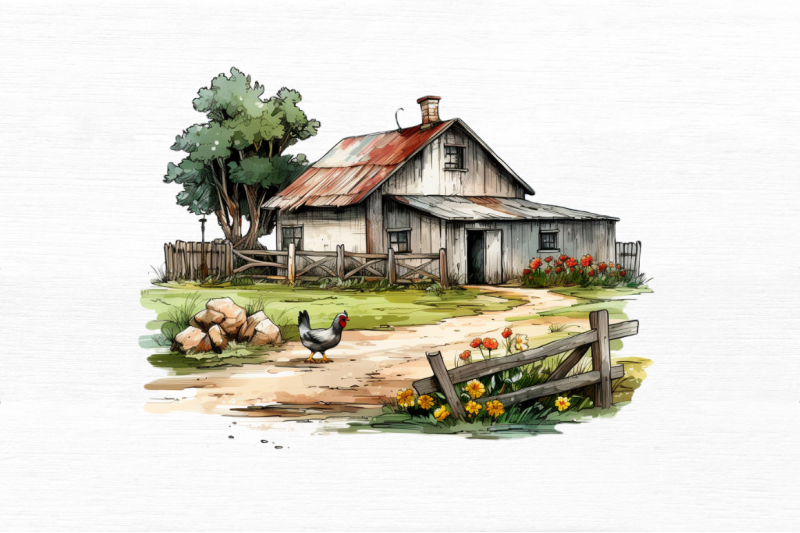 farmhouse-clipart-bundle