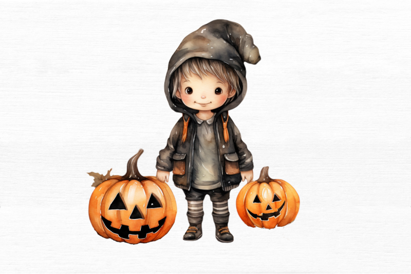 halloween-kid-watercolor-clipart