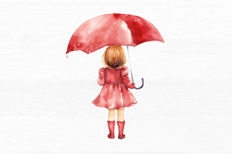 little-girl-with-umbrella-watercolor