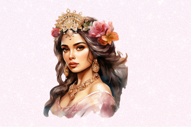 persian-princess-watercolor-clipart