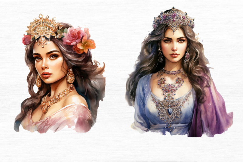 persian-princess-watercolor-clipart