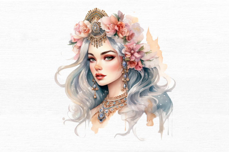 persian-princess-watercolor-clipart