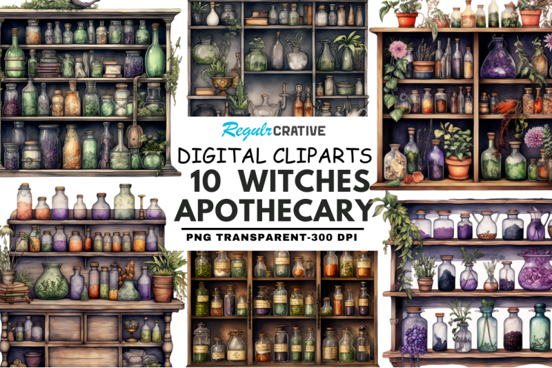 watercolor-witches-apothecary-cabinet