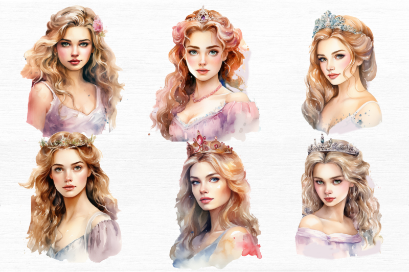 princess-portrait-watercolor-clipart