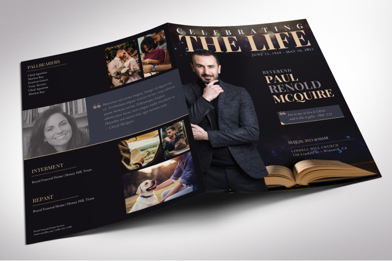 life-tabloid-funeral-program-template-for-canva-black-gold-8-pages