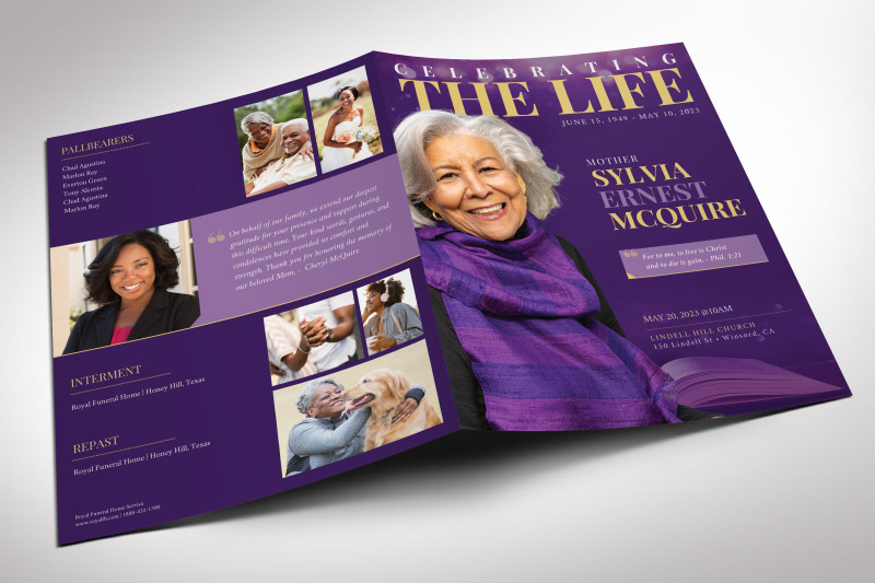 life-tabloid-funeral-program-template-for-canva-purple-gold-8-page